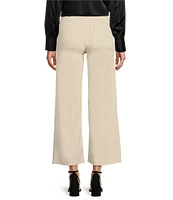 Antonio Melani Alexandra Wide Leg Raw Hem Twill Chino Pants