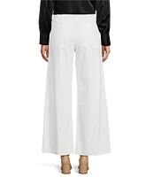 Antonio Melani Alexandra Twill High Rise Wide Leg Raw Hem Cropped Chino Pants