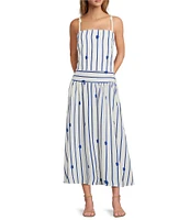 Antonio Melani Angie Rope Print High Waist A-Line Coordinating Skirt