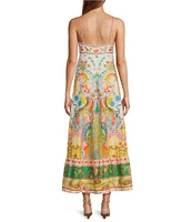 Antonio Melani Anne Printed Square Neck Sleeveless A-Line Dress