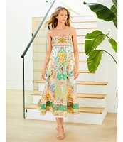 Antonio Melani Anne Printed Square Neck Sleeveless A-Line Dress