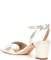 Antonio Melani Arla Metallic Leather Ankle Strap Dress Sandals