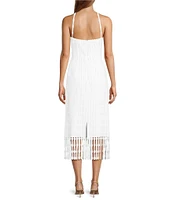 Antonio Melani Asha Novelty Lace Halter Neck Sleeveless Midi Dress
