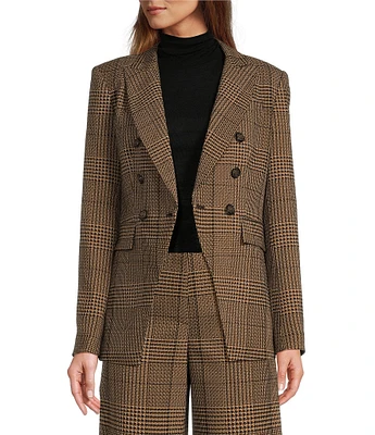 Antonio Melani Aurora Houndstooth Notch Lapel Long Sleeve Button Front Coordinating Blazer