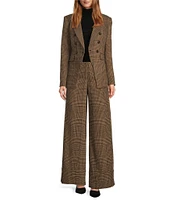 Antonio Melani Aurora Houndstooth Notch Lapel Long Sleeve Button Front Coordinating Blazer