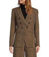 Antonio Melani Aurora Houndstooth Notch Lapel Long Sleeve Button Front Coordinating Blazer