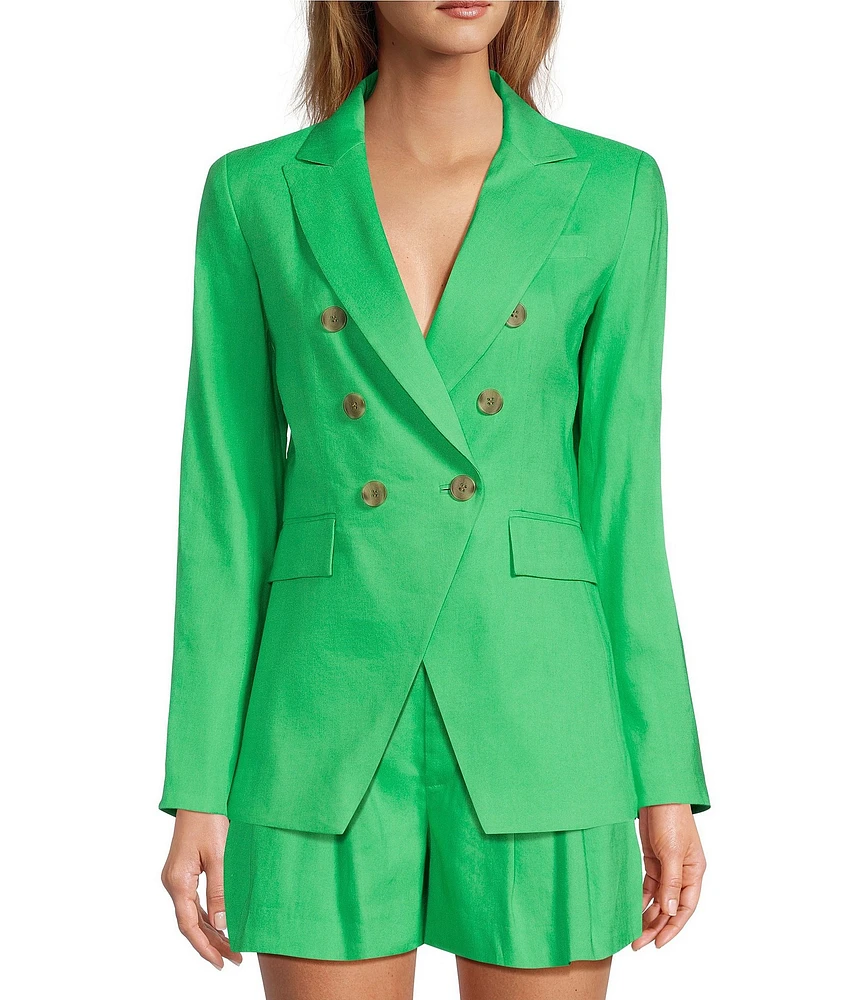 Antonio Melani Aurora Linen Notch Lapel Set-In Sleeve Jacket