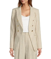 Antonio Melani Coordinating Aurora Stripe Linen Blend Jacket
