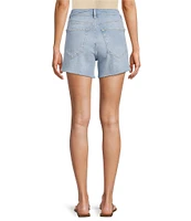 Antonio Melani Bayleigh Raw Hem Mid Rise Denim Shorts
