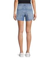 Antonio Melani Bayleigh Raw Hem Mid Rise Denim Shorts