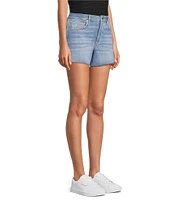 Antonio Melani Bayleigh Raw Hem Mid Rise Denim Shorts