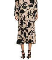 Antonio Melani Bella A Line Satin Coordinating Midi Skirt