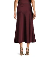 Antonio Melani Bella A-Line Satin Maxi Skirt