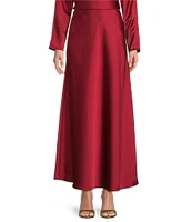Antonio Melani Bella A-Line Satin Maxi Skirt