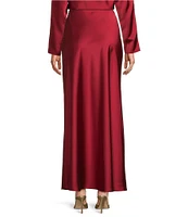 Antonio Melani Bella A-Line Satin Maxi Skirt