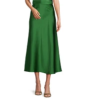 Antonio Melani Bella A-Line Satin Maxi Skirt