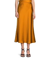 Antonio Melani Bella A-Line Satin Maxi Skirt