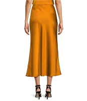 Antonio Melani Bella A-Line Satin Maxi Skirt