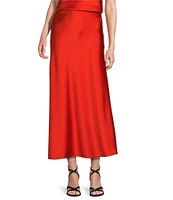 Antonio Melani Bella A-Line Satin Maxi Skirt