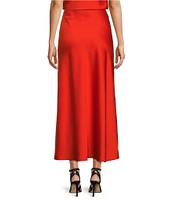 Antonio Melani Bella A-Line Satin Maxi Skirt