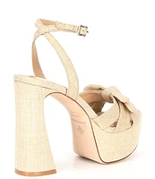 Antonio Melani Bindi Raffia Bow Platform Dress Sandals