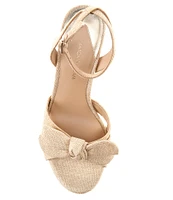 Antonio Melani Bindi Raffia Bow Platform Dress Sandals