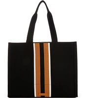 Antonio Melani Brooklyn Black Stripe Shopper Tote Bag