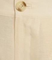 Antonio Melani Bonnie Front Pleat Linen Shorts