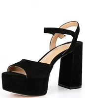 Antonio Melani Bonny Suede Platform Block Heel Sandals