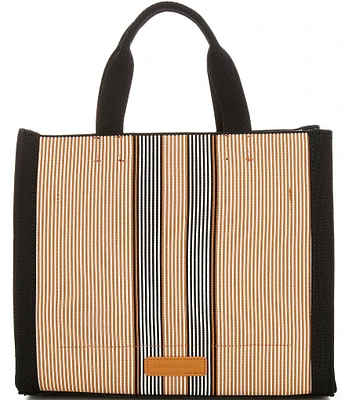 Antonio Melani Brooklyn Black Stripe Mini Tote Bag