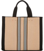 Antonio Melani Brooklyn Black Stripe Mini Tote Bag