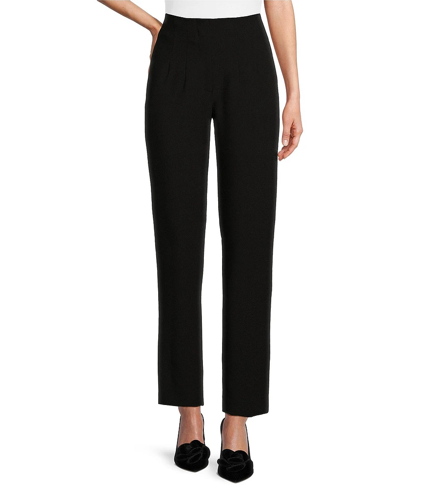 Antonio Melani Brooklyn Stretch Crepe Flat Front Pleated Ankle Pant