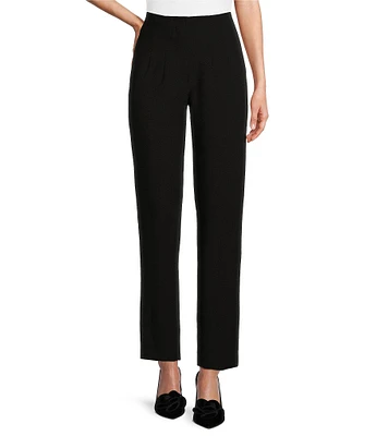 Antonio Melani Brooklyn Stretch Crepe Flat Front Pleated Ankle Pant