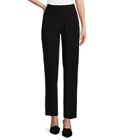 Antonio Melani Brooklyn Stretch Crepe Flat Front Pleated Ankle Pant