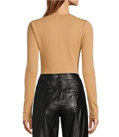 Antonio Melani Caitlyn Knit Crew Neck Long Sleeve Bodysuit