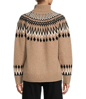 Antonio Melani Caroline Fair Isle Cashmere Turtleneck Sweater