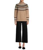 Antonio Melani Caroline Fair Isle Cashmere Turtleneck Sweater