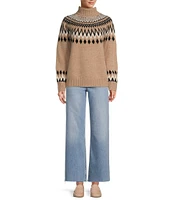 Antonio Melani Caroline Fair Isle Cashmere Turtleneck Sweater