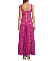 Antonio Melani Christina Lace Square Neck Sleeveless A-Line Maxi Dress