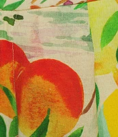Antonio Melani Collins Tropical Fruit Print Coordinating Linen Wide Leg Pants