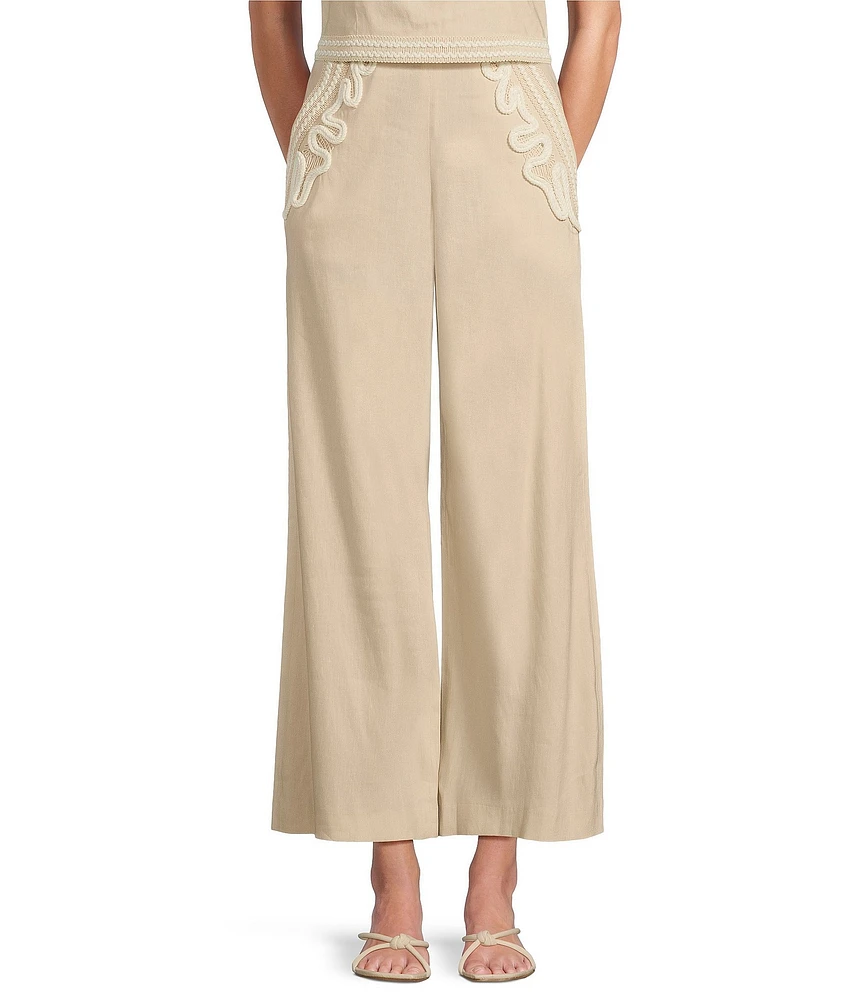 Antonio Melani Coordinating Cameron Linen Blend Wide Leg Pants