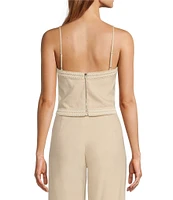 Antonio Melani Coordinating Kara Linen Square Neck Sleeveless Blouse