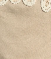 Antonio Melani Coordinating Kara Linen Square Neck Sleeveless Blouse