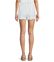 Antonio Melani Coordinating Luz Stripe Print Linen Shorts