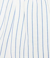 Antonio Melani Coordinating Luz Stripe Print Linen Shorts