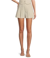 Antonio Melani Coordinating Tropez Stripe Linen Blend Shorts