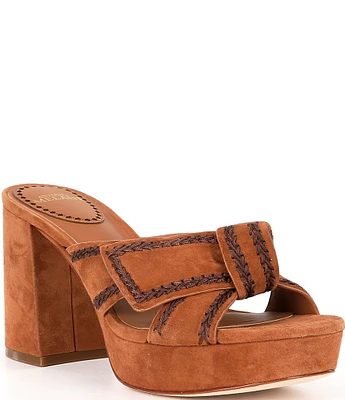 Antonio Melani Cora Suede Knotted Platform Sandals