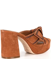 Antonio Melani Cora Suede Knotted Platform Sandals