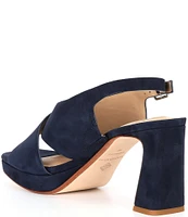 Antonio Melani Dana Suede Platform Xband Slingback Sandals