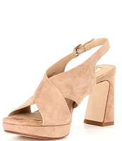 Antonio Melani Dana Suede Platform Xband Slingback Sandals